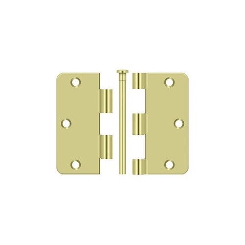 3-1/2" x 3-1/2" x 1/4" Radius Hinge, Residential Thickness in Zinc Dichromat - 2 per pack x50 packs