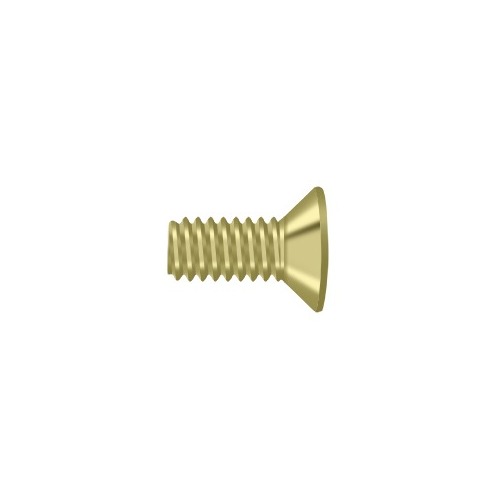 #12, 1/2" Length Flat Head Machine Screw Polished Brass