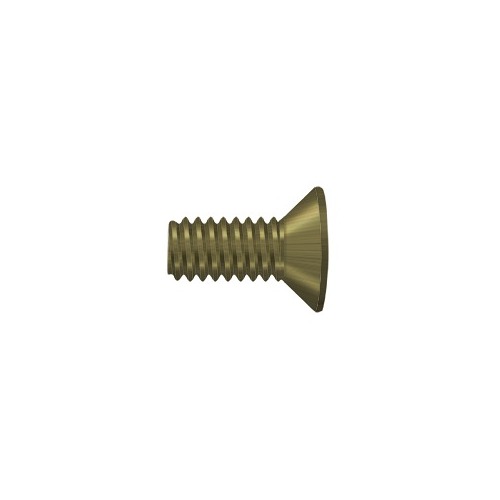 #12, 1/2" Length Flat Head Machine Screw Antique Brass