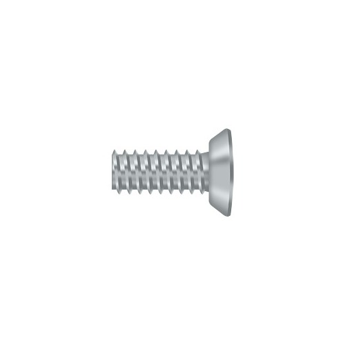 #10, 1/2" Length Decorative Flat Head Phillips Machine Screw Brushed Chrome