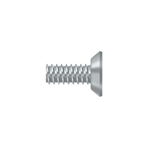 #12, 1/2" Length Decorative Flat Head Phillips Machine Screw Brushed Chrome