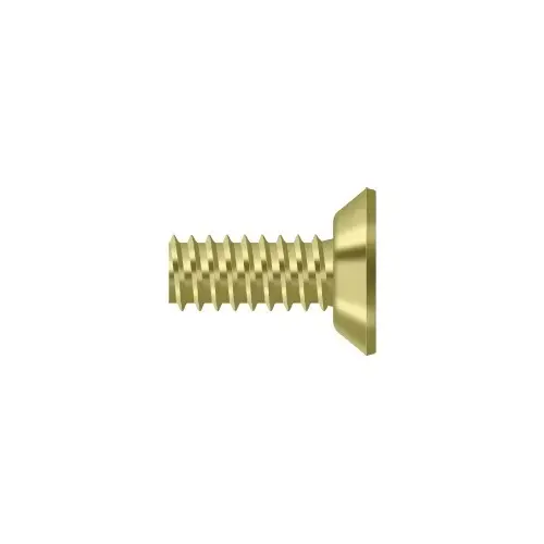 #12, 1/2" Length Decorative Flat Head Phillips Machine Screw Polished Brass