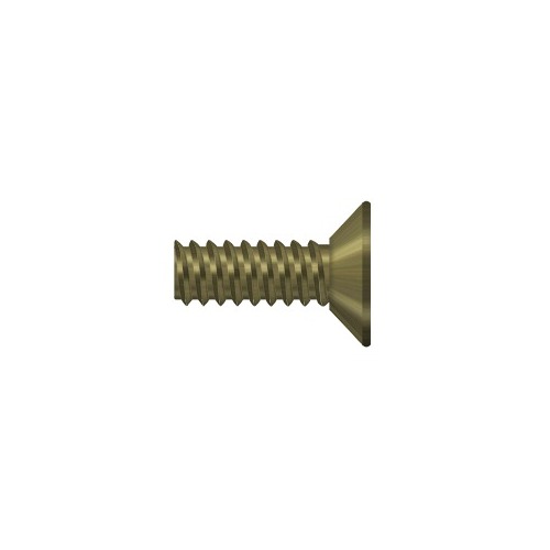 #9, 1/2" Length Decorative Flat Head Phillips Machine Screw Antique Brass