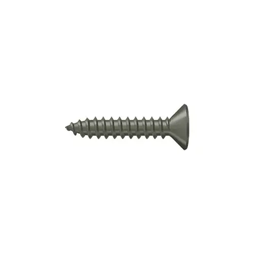 #10, 1" Length Flat Head Phillips Drive Wood Screw Solid Brass Antique Nickel