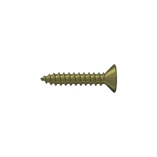 Deltana SCWB1010U5 #10, 1" Length Flat Head Phillips Drive Wood Screw Solid Brass Antique Brass