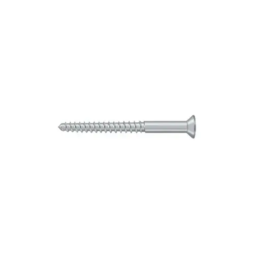 #12, 2-1/2" Length Straight Root Morden Wood Screw Solid Brass Brushed Chrome