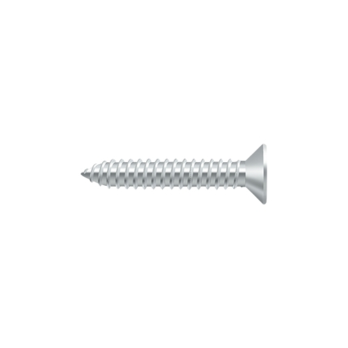 Wood Screw, SB, #14 x 1-1/4" in Polished Chrome