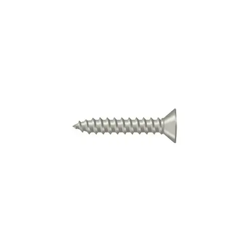 #7, 3/4" Length Flat Head Phillips Drive Wood Screw Solid Brass Satin Nickel