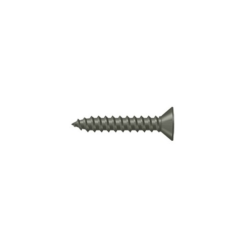 #7, 3/4" Length Flat Head Phillips Drive Wood Screw Solid Brass Antique Nickel