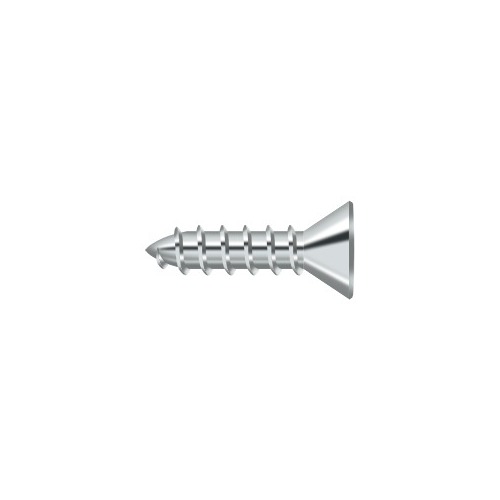 #10, 3/4" Length Flat Head Phillips Drive Wood Screw Steel Chrome