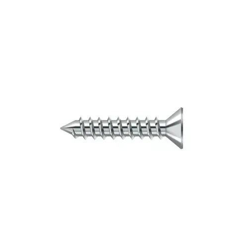 #12, 1-1/4" Length Flat Head Phillips Drive Wood Screw Steel Chrome