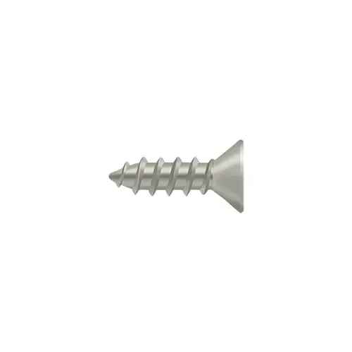 #12, 3/4" Length Flat Head Phillips Drive Wood Screw Steel Brushed Nickel