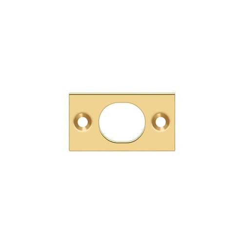 1-3/4" Height X 1" Width Strike Plate For 6" Flush Bolt Lifetime Polished Brass