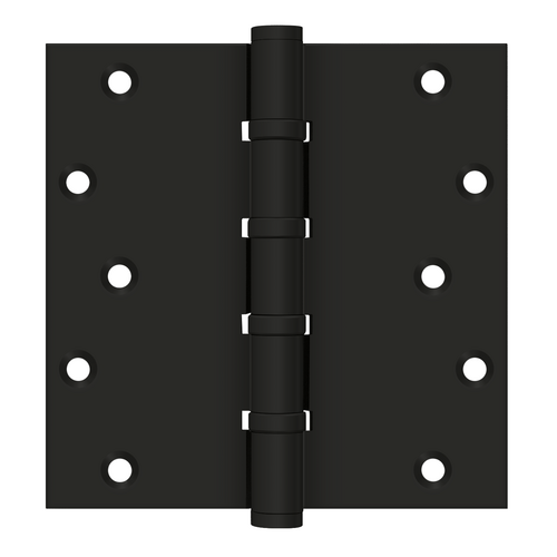 6" x 6" Square Hinges, Ball Bearings in Paint Black Pair