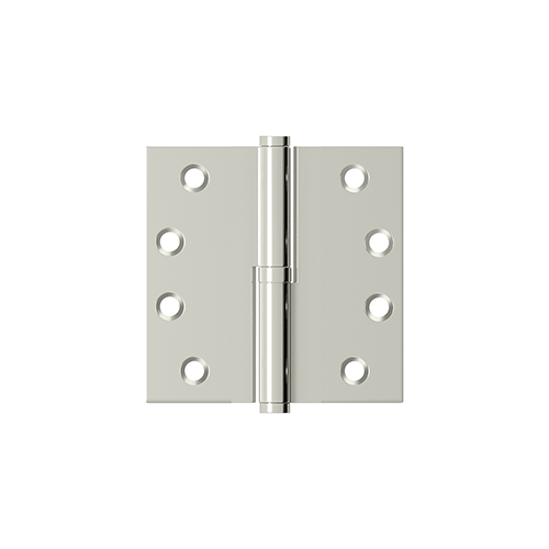 Left Hand 4" x 4" Square Lift-Off Hinge Bright Nickel Finish