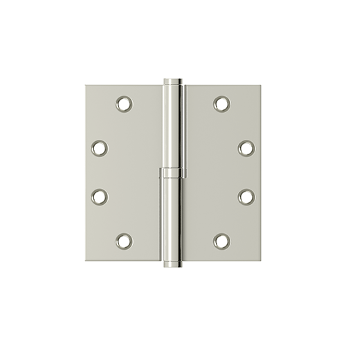 Left Hand 4-1/2" x 4-1/2" Square Lift-Off Hinge Bright Nickel Finish