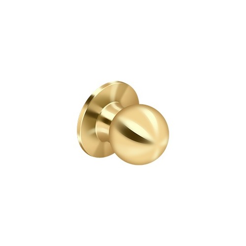 Round Knob Dummy Polished Brass