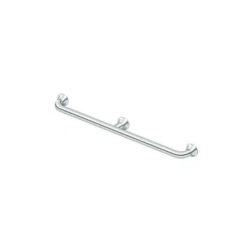 36" Center To Center 88 Series Straight Grab Bar With Center Post Chrome