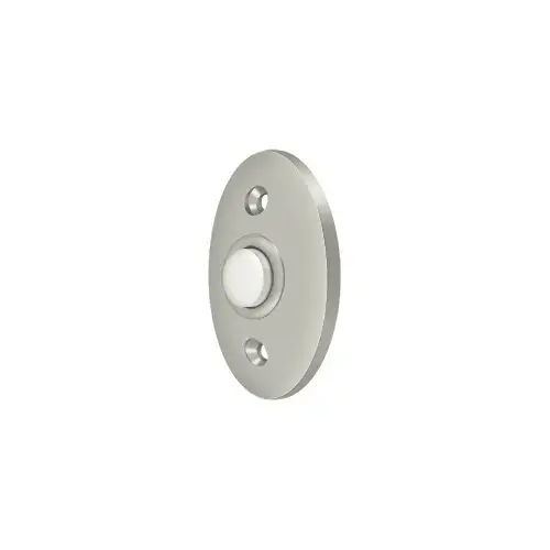 2-3/8" Height X 1-5/8" Width Standard Oval Bell Button Satin Nickel