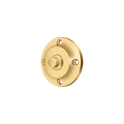 2-1/4" Diameter Round Contemporary Bell Button Lifetime Polished Brass