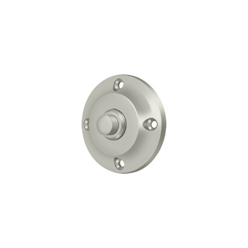 2-1/4" Diameter Round Contemporary Bell Button Satin Nickel