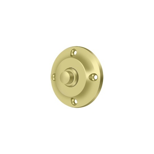 2-1/4" Diameter Round Contemporary Bell Button Polished Brass