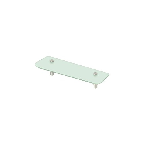 15-3/4" Length Sobe Series Frosted Glass Shampoo Shelf Satin Nickel