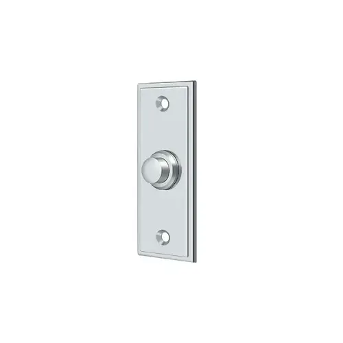 Bell Button, Rectangular Contemporary in Polished Chrome