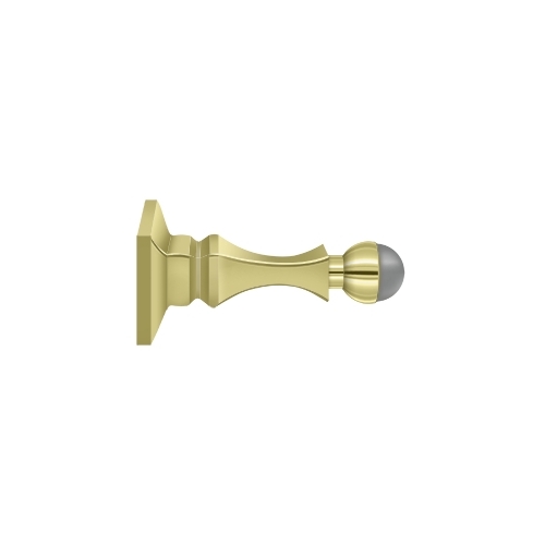 3-1/2" Baseboard Door Bumper, HD, Solid Brass in Polished Brass