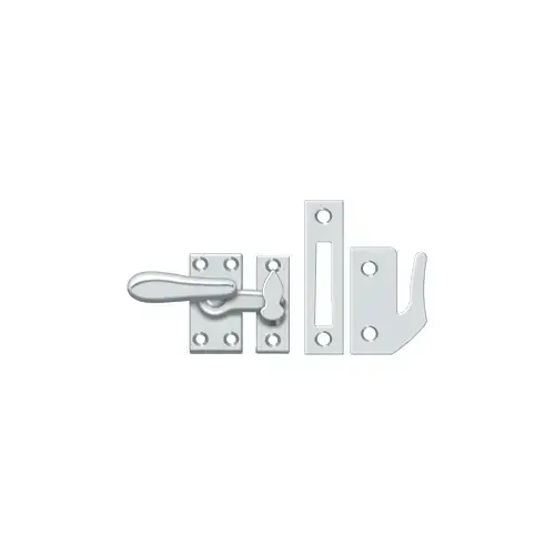 4 Piece Window Lock Casement Fastener Medium Chrome