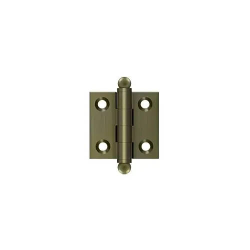 1-1/2" x 1-1/2" Hinge, w/ Ball Tips in Antique Brass Pair