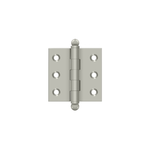 2" Height X 2" Width Full Inset Cabinet Butt Hinge With Ball Tip Brushed Nickel Pair