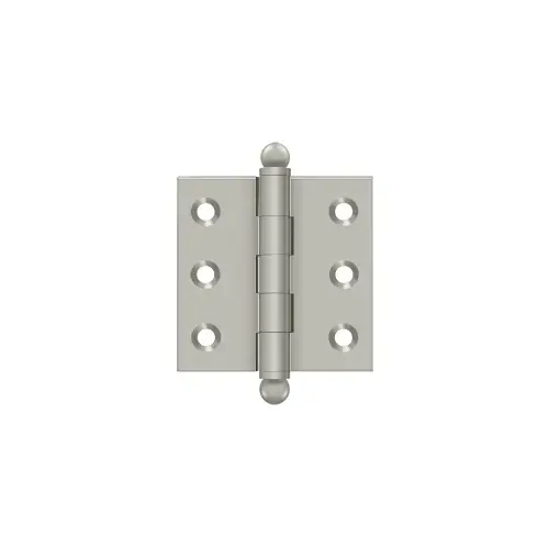 2" Height X 2" Width Full Inset Cabinet Butt Hinge With Ball Tip Brushed Nicke - 2 per pack x10 packs