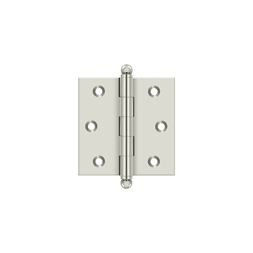 2-1/2" x 2-1/2" Hinge, w/ Ball Tips in Polished Nickel Pair