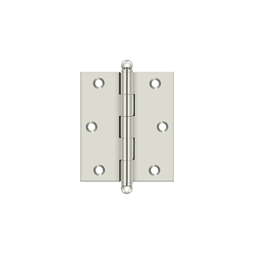 3" x 2-1/2" Hinge, w/ Ball Tips in Polished Nickel Pair