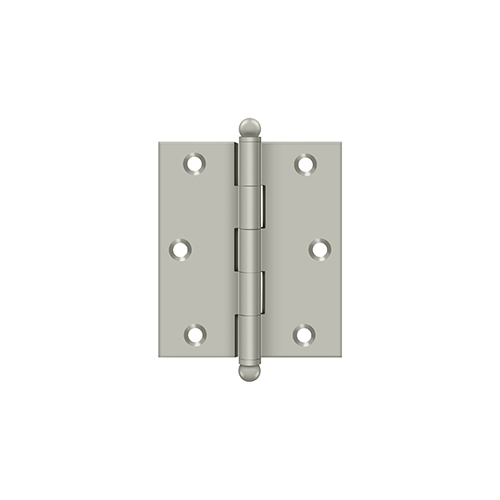 3" x 2-1/2" Hinge, w/ Ball Tips in Brushed Nickel Pair