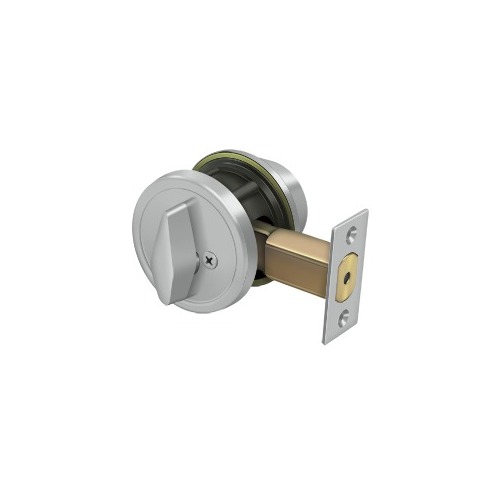 Single Deadbolt Grade 2 with 2-3/4" Backset; Satin Stainless Steel Finish