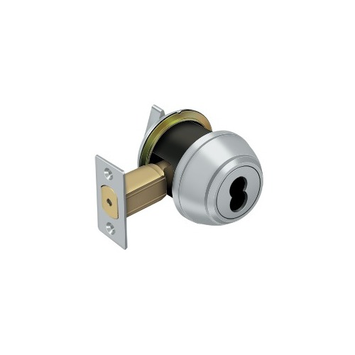 Pro Series Grade 1 Commercial Deadbolt Without CYL Brushed Chrome