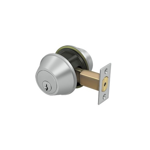 Double Deadbolt Grade 2 with 2-3/4" Backset; Satin Stainless Steel Finish