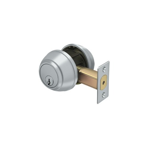 Pro Series Grade 1 Commercial Deadbolt Double Cylinder Brushed Chrome