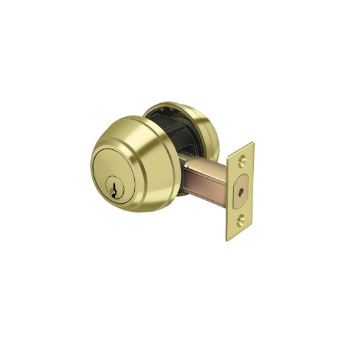 Deltana CL210LM-3 Pro Series Grade 1 Commercial Deadbolt Double Cylinder Polished Brass