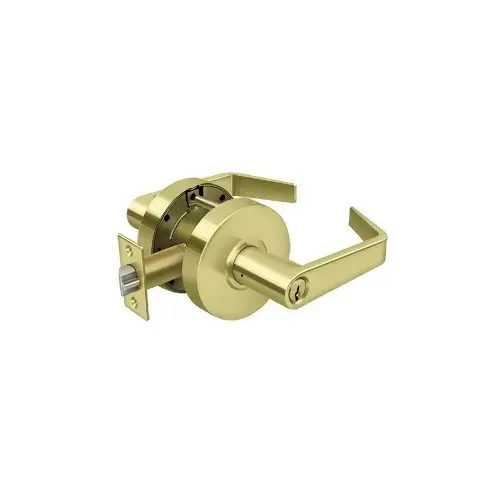 Comm. Storeroom Standard GR2, Clarendon w/CYL in Polished Brass