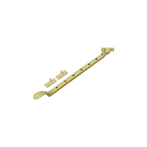 13" Length Colonial Casement Stay Adjuster Polished Brass