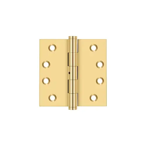 4" x 4" Square Hinges in PVD Polished Brass Pair