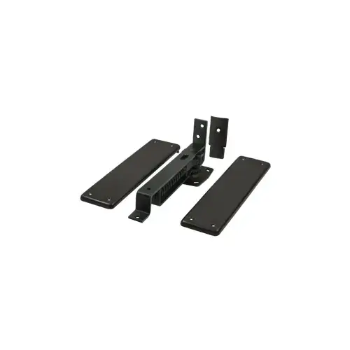 Deltana DASH95U10B Spring Hinge, Double Action w/ Solid Brass Cover Plates in Oil-rubbed Bronze