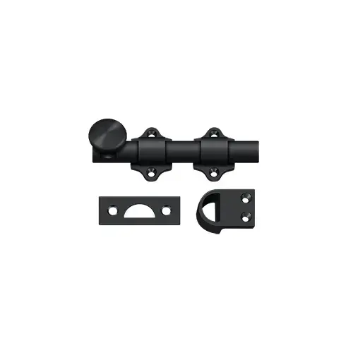 Deltana DDB425U19 4" Dutch Door Bolt, HD in Paint Black
