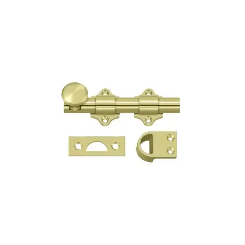 Deltana DDB425U3 4" Dutch Door Bolt, HD in Polished Brass