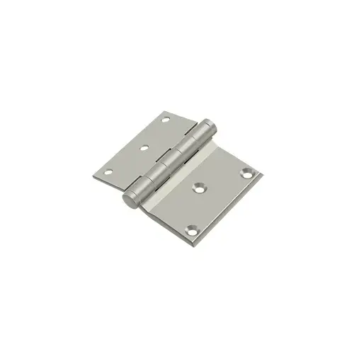 3" x 3-1/2" Half Surface Hinge in Brushed Nickel Pair