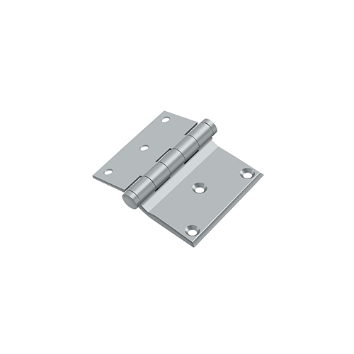 3" x 3-1/2" Half Surface Hinge in Brushed Chrome Pair