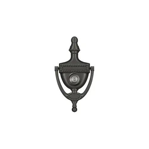 Door Knocker-Viewer, Victorian Rope in Oil-rubbed Bronze